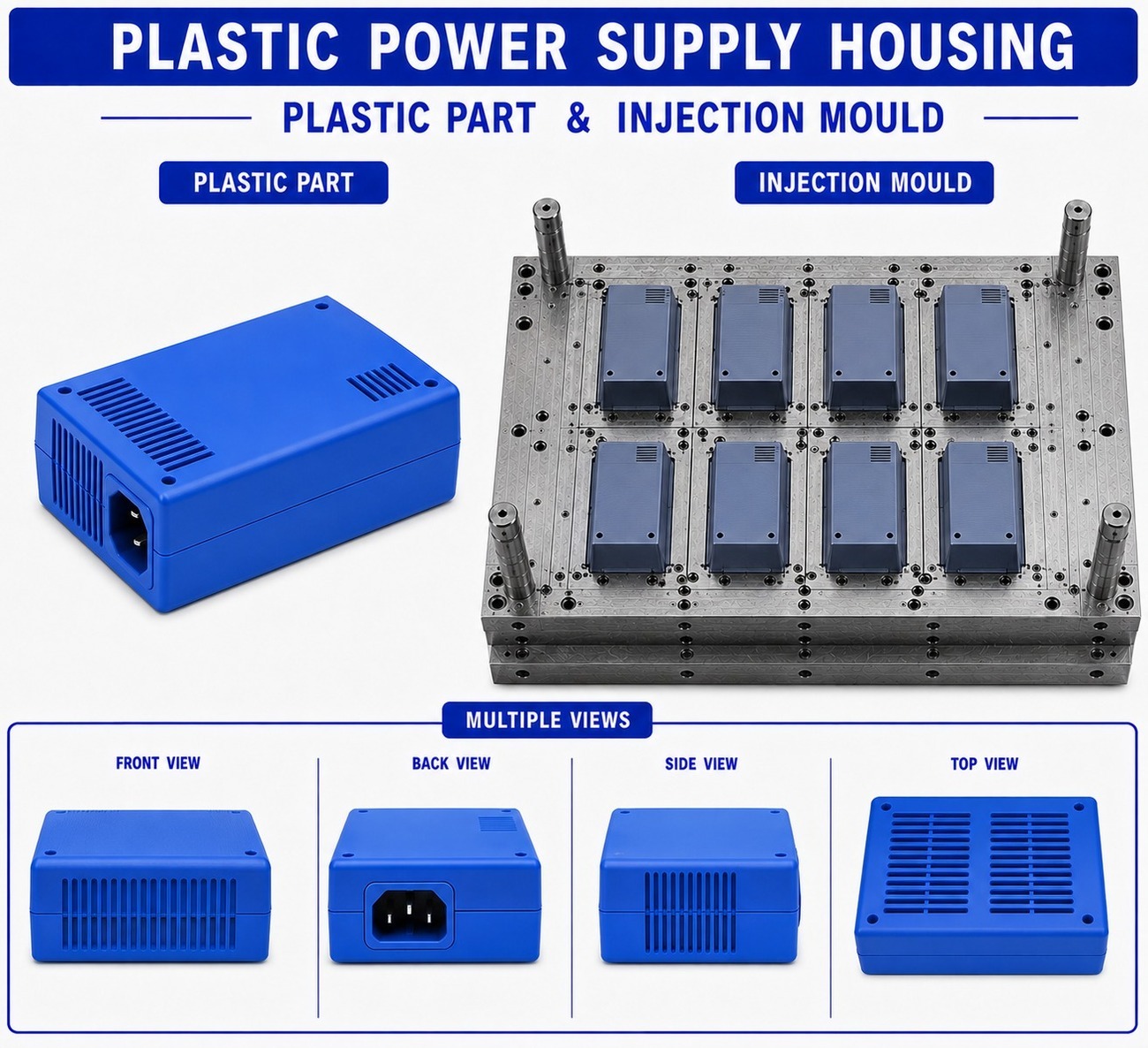 Plastic Power Supply Housing Mould and Moulding Service